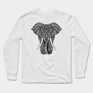 Elephant - Indian Elephant Decorative Long Sleeve T-Shirt